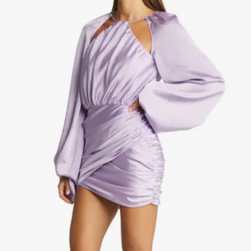 House of CB Lavender Satin Dress